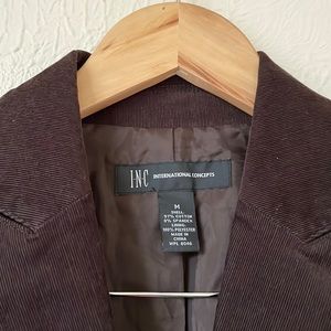 I.N.C. pretty dark brown cotton jacket.Sz M